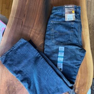 Carhartt Fleece Lined Men's Relaxed Fit Dark Blue Jeans
